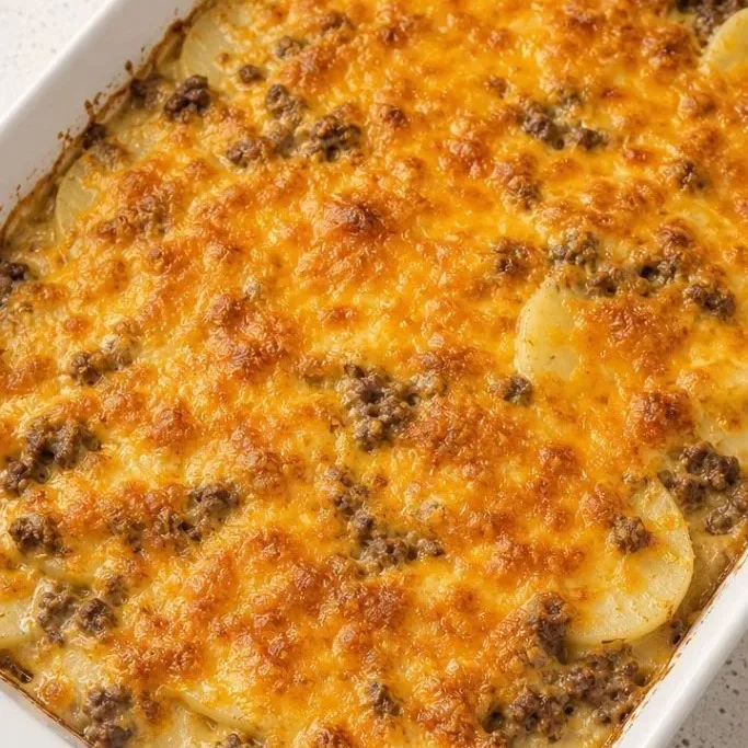 Easy Cheesy Hamburger Potato Casserole Hamburger Potato Casserole