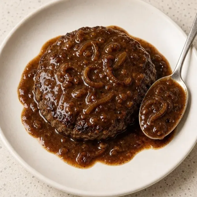 30-Minute Hamburger Steaks with Onion Gravy Hamburger Steaks with Onion Gravy