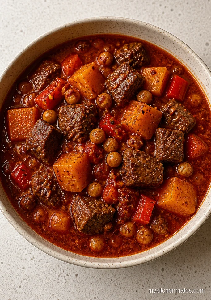 Harissa Beef and Butternut Squash Stew