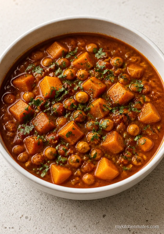 Harissa Butternut Squash and Chickpea Stew