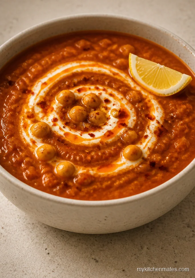 Harissa Carrot Chickpea Soup