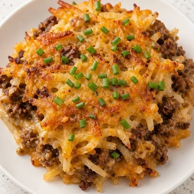 Hashbrown Casserole with Ground Beef