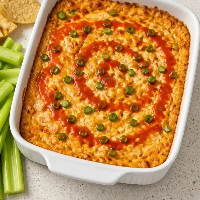 Healthy Buffalo Chicken Dip (High-Protein, Lower-Fat) healthy buffalo chicken dip