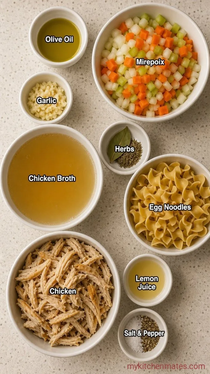 30-Minute Healthy Chicken Noodle Soup Ingredients