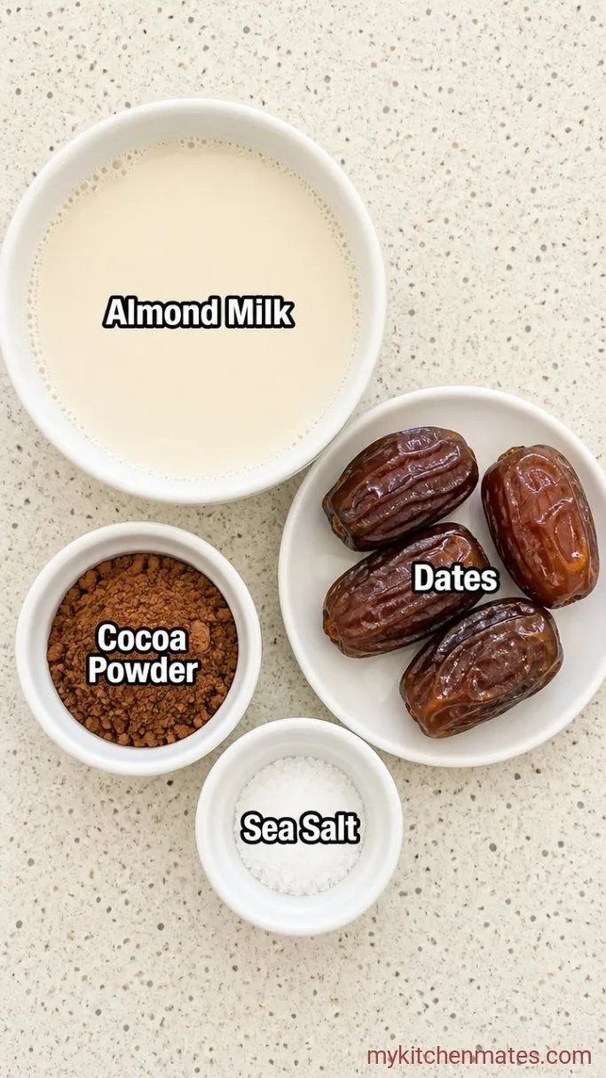 3-Ingredient Healthy Chocolate Milk Ingredients