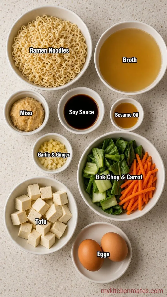15-Minute Healthy Ramen Noodles Ingredients