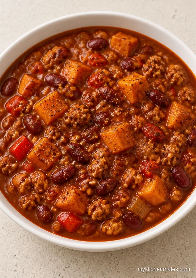 Hearty Sweet Potato Turkey Chili