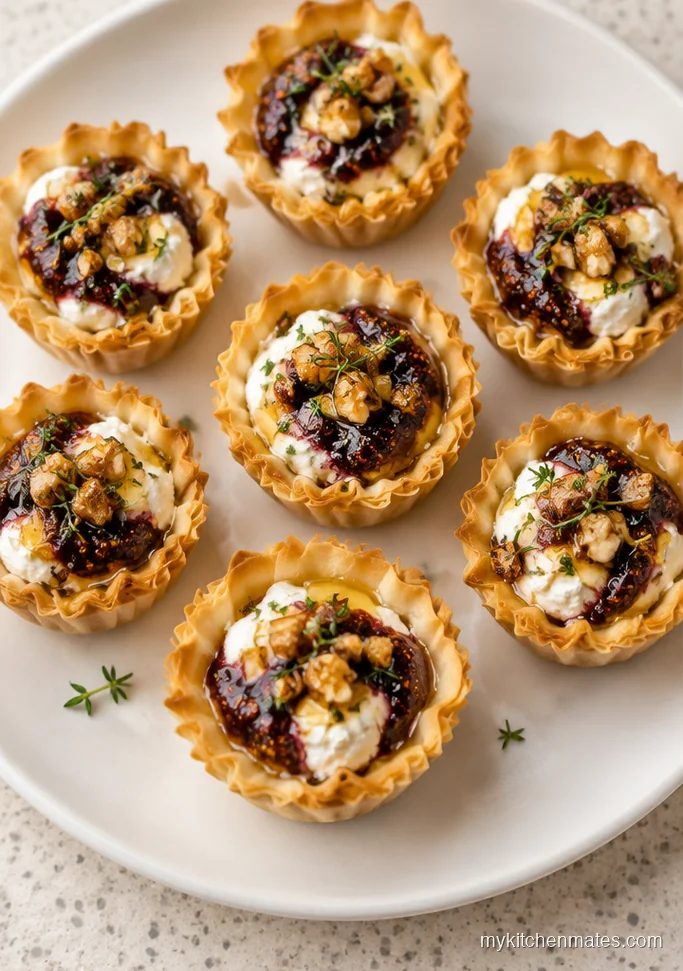 13 Easy Thanksgiving Appetizers Your Guests Will Reach for First Herbed Goat Cheese and Fig Phyllo Cups