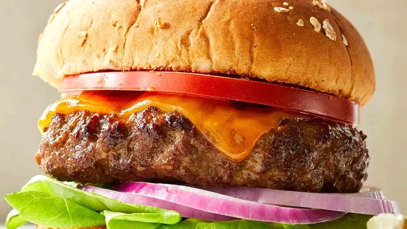 High-Protein Air-Fryer Burgers Food photo of High-Protein Air-Fryer Burgers