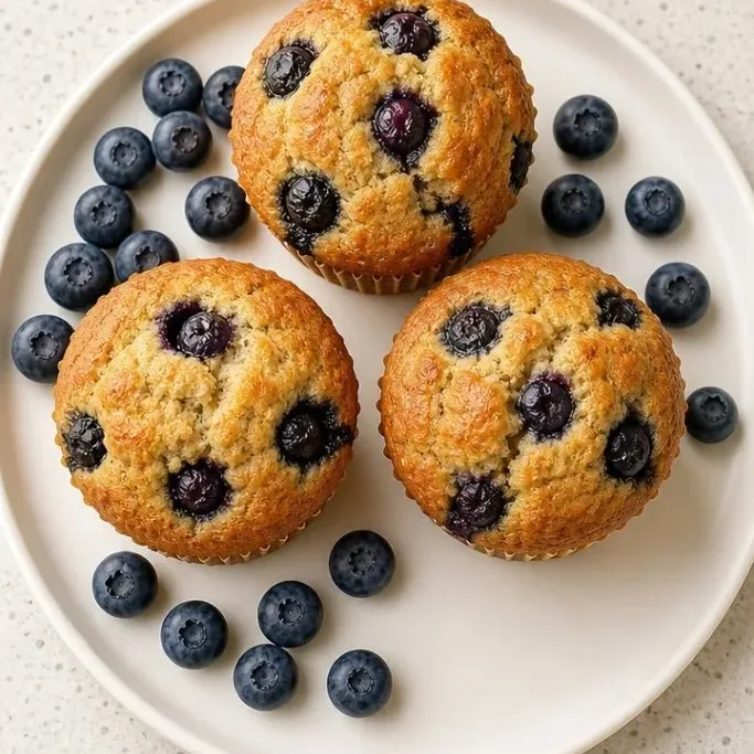 High Protein Blueberry Muffins