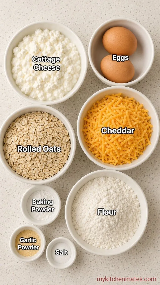 Fluffy Cottage Cheese Breakfast Biscuits (High Protein) Ingredients