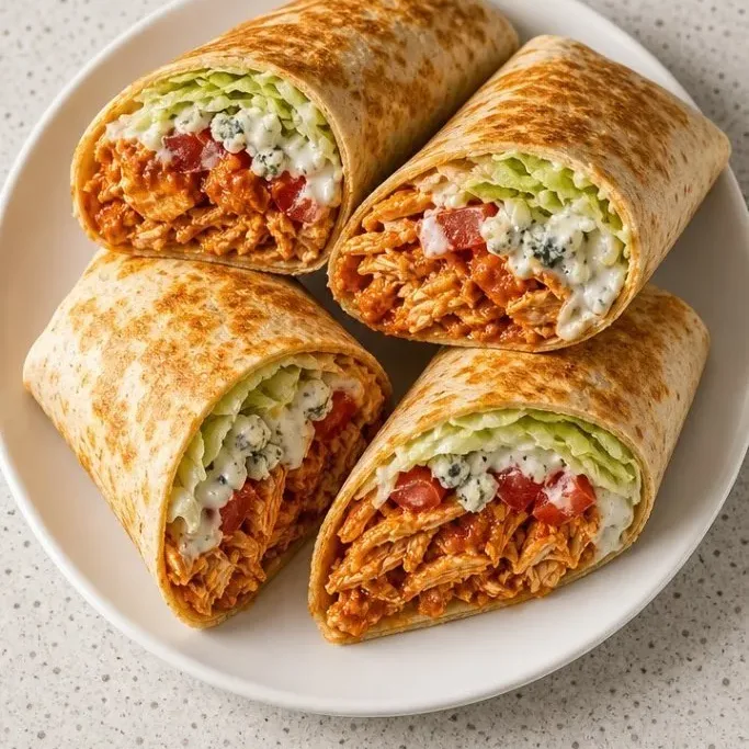 High Protein Buffalo Chicken Wrap