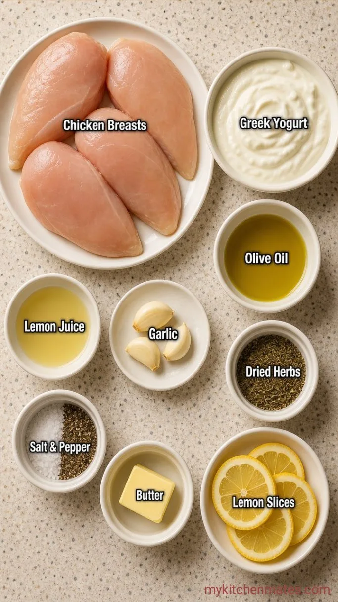 Juicy High Protein Chicken Breast with Lemon and Herbs Ingredients