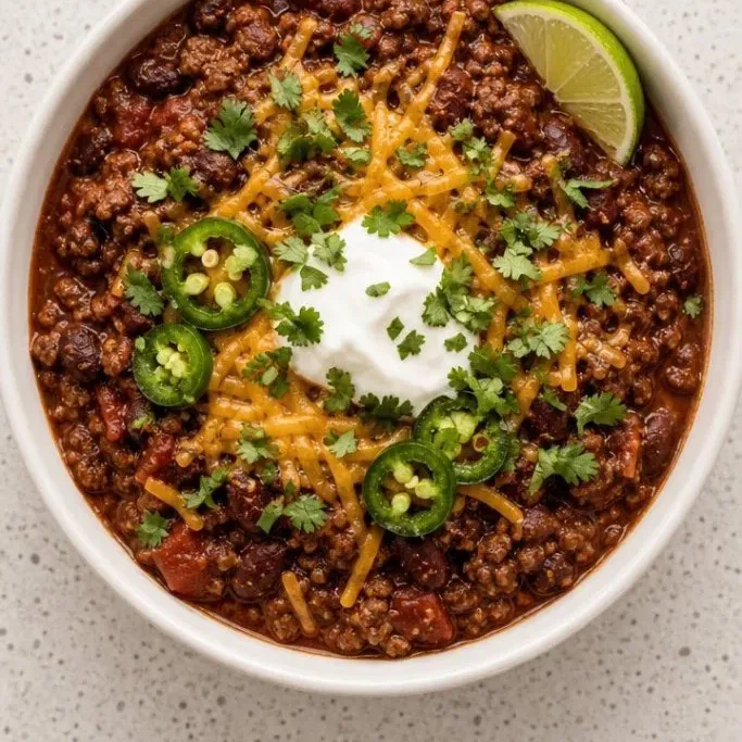 High-Protein Beef and Bean Chili (Ready in 45 Minutes) High Protein Chili