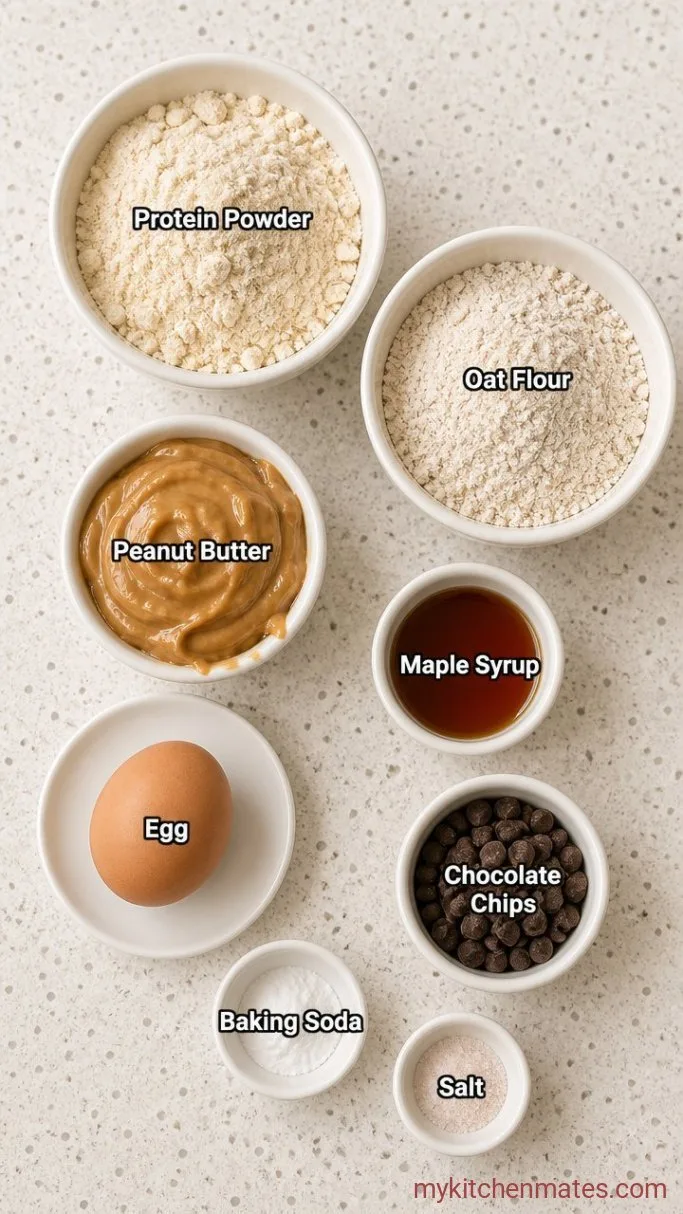 6-Ingredient High Protein Chocolate Chip Cookies Ingredients