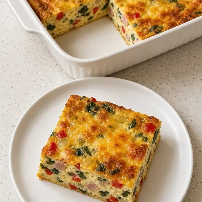 Cottage Cheese Egg Bake (High Protein, Meal-Prep Friendly) High Protein Egg Bake