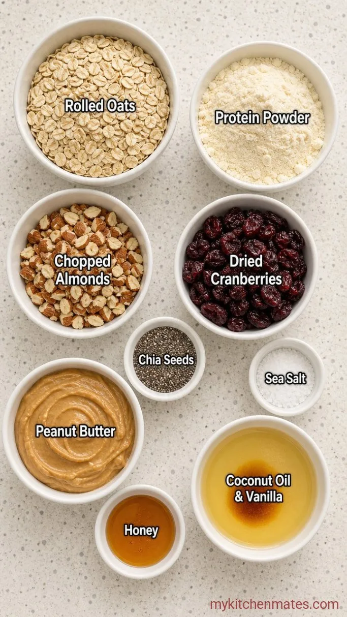 Easy High Protein Granola Bars (No Chalky Taste) Ingredients