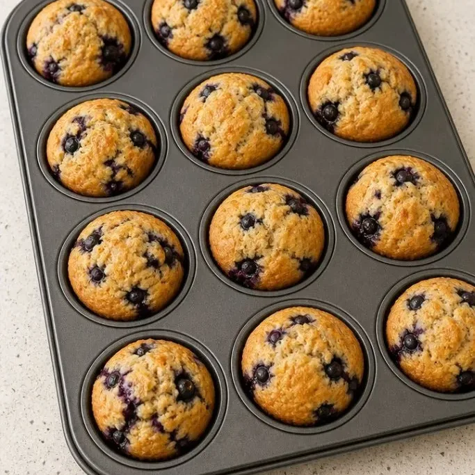 Fluffy Greek Yogurt Blueberry Protein Muffins High Protein Muffins