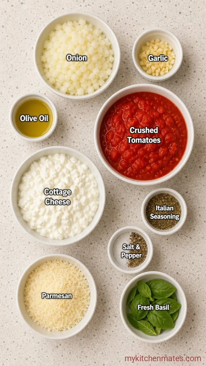 Creamy High Protein Pasta Sauce (Ready in 20 Minutes) Ingredients