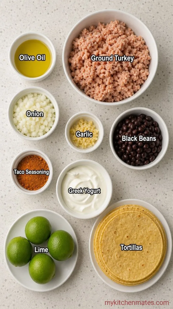 30-Minute High Protein Turkey Tacos Ingredients
