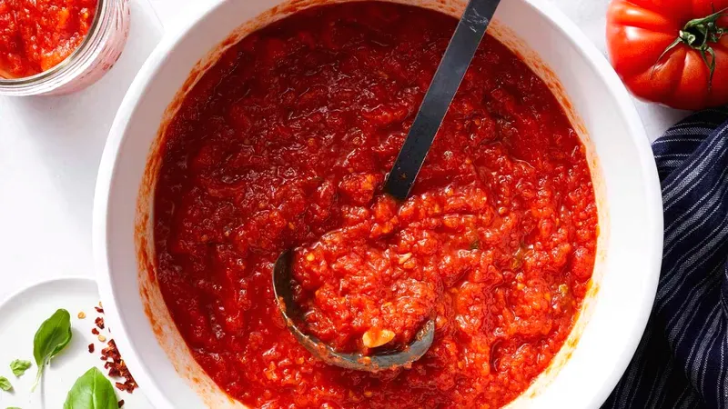 Homemade Spaghetti Sauce with Fresh Tomatoes Food photo of Homemade Spaghetti Sauce with Fresh Tomatoes