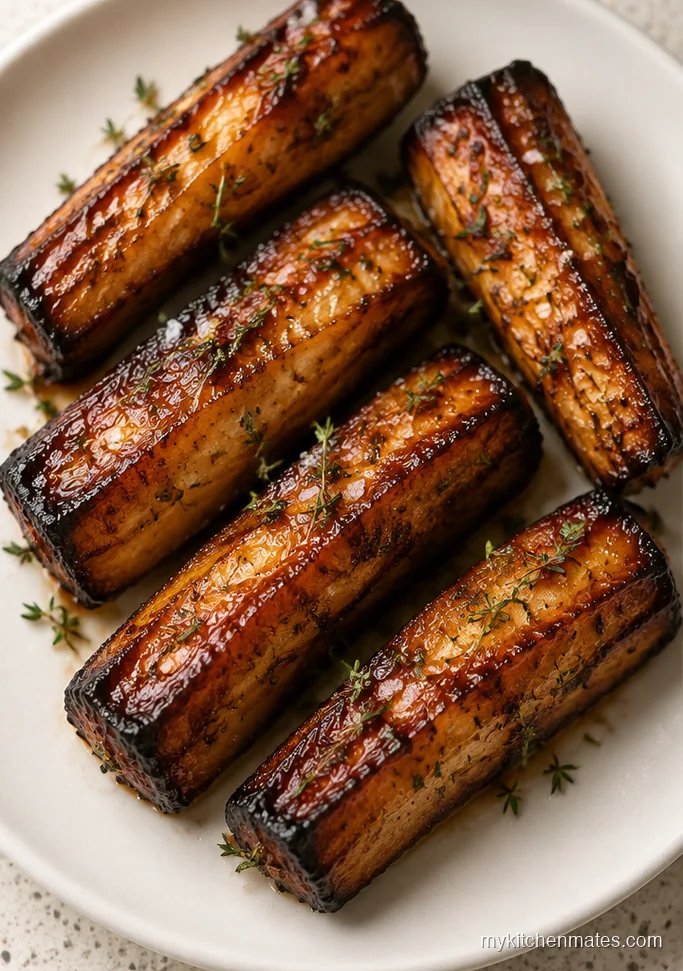 Honey Balsamic Roasted Parsnips