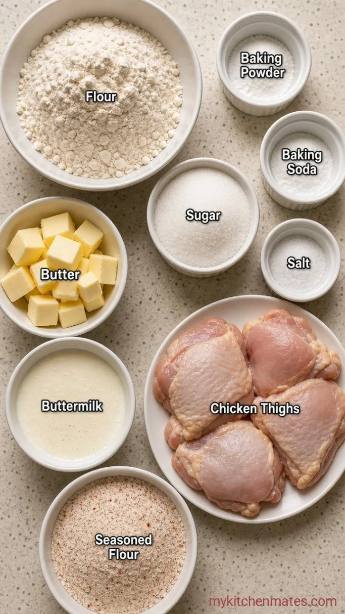 Crispy Chicken Biscuit with Warm Honey Butter Ingredients