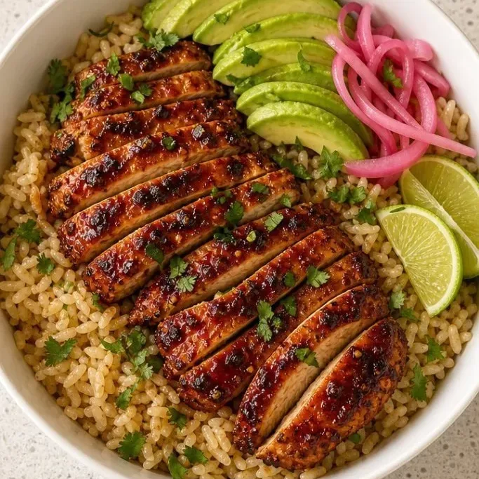 Honey Chipotle Chicken Rice Bowl