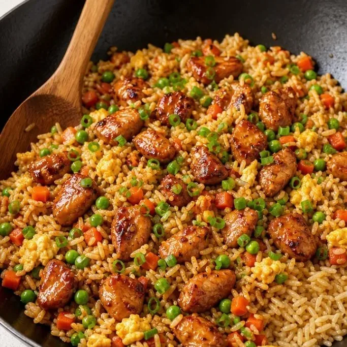 Honey Garlic Chicken Fried Rice