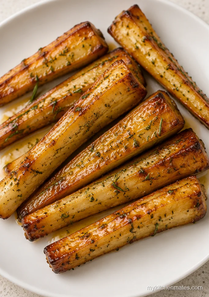 Honey Glazed Roasted Parsnips