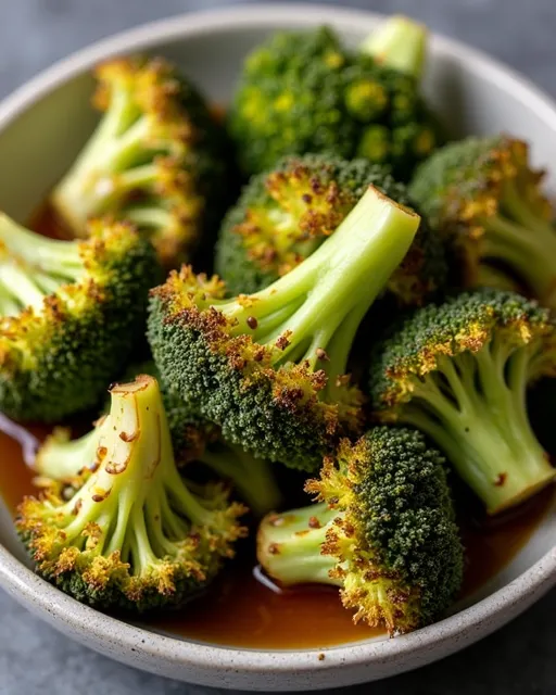 Honey Sriracha Air Fryer Broccoli