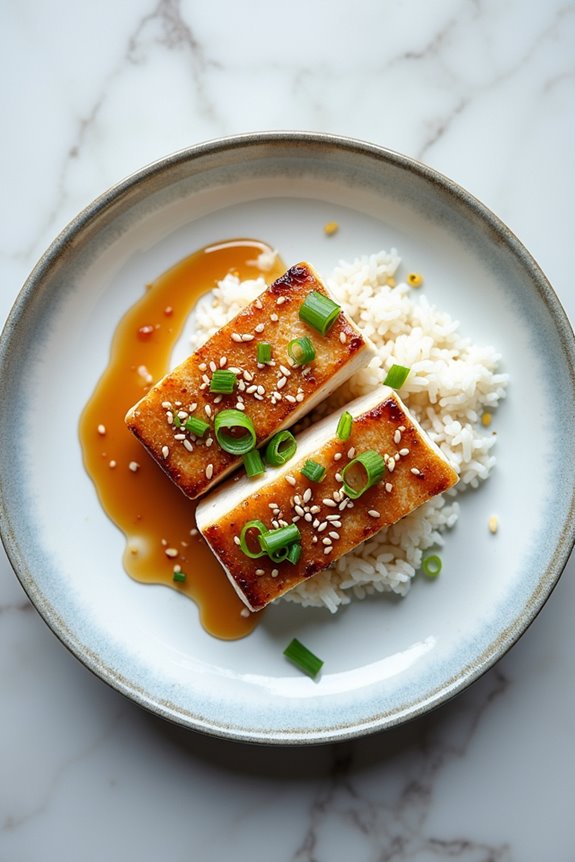 honey soy halibut cheeks