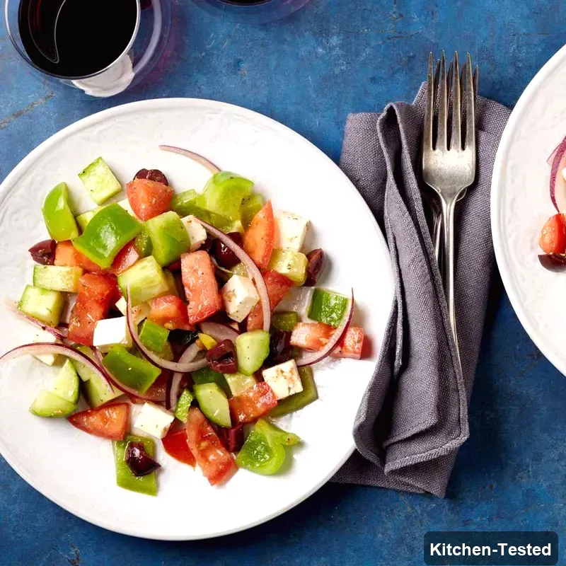 Horiatiki (Greek Salad) horiatiki greek salad