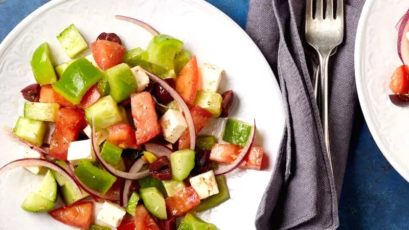 Horiatiki (Greek Salad) Food photo of Horiatiki (Greek Salad)