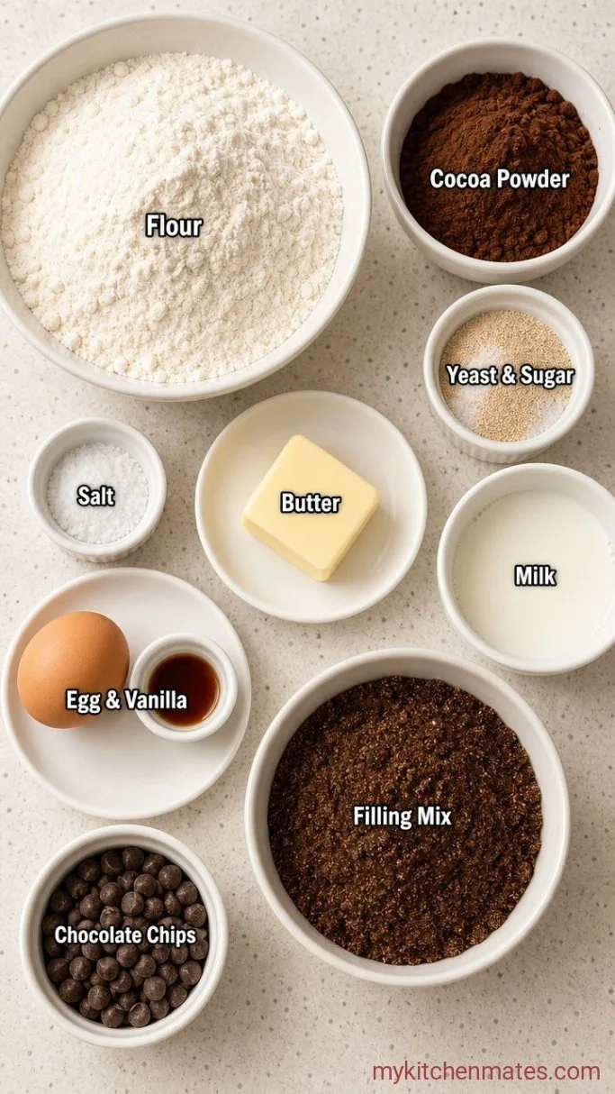 Rich Hot Chocolate Cinnamon Rolls Ingredients
