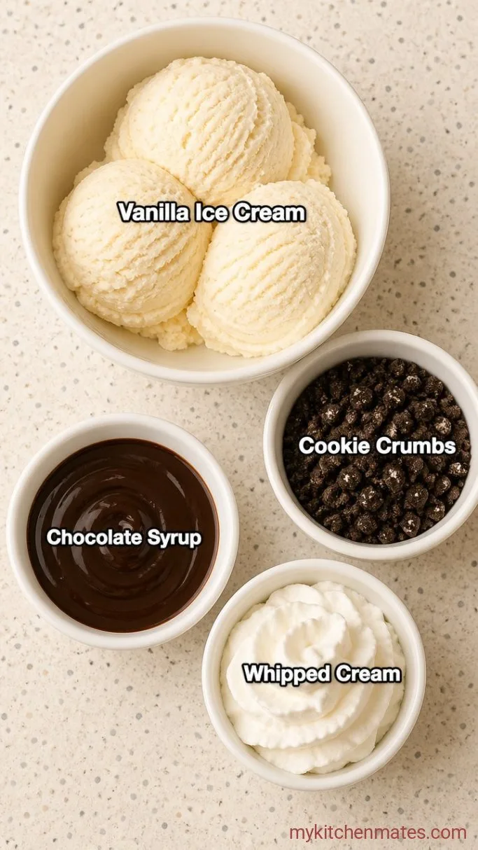 5-Minute Ice Cream Parfaits Ingredients