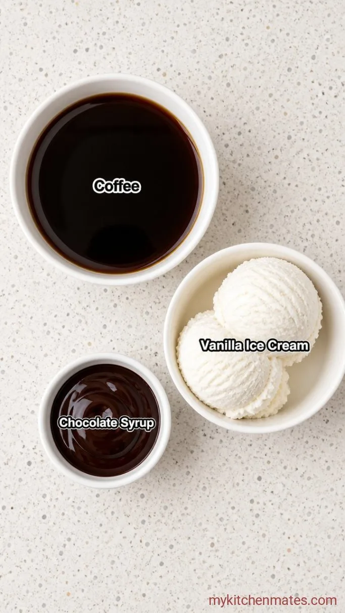 Quick 2-Ingredient Iced Coffee Float Ingredients