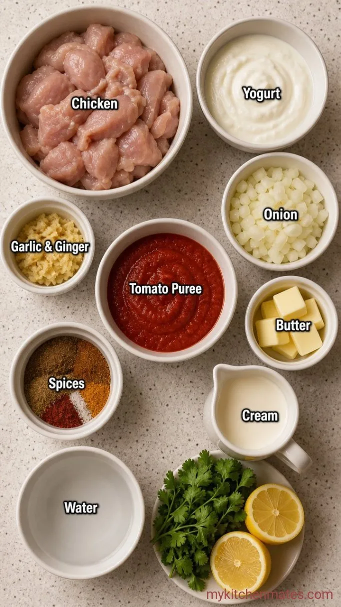 Creamy Indian Butter Chicken (Creamy, Mild, in 45 Minutes) Ingredients