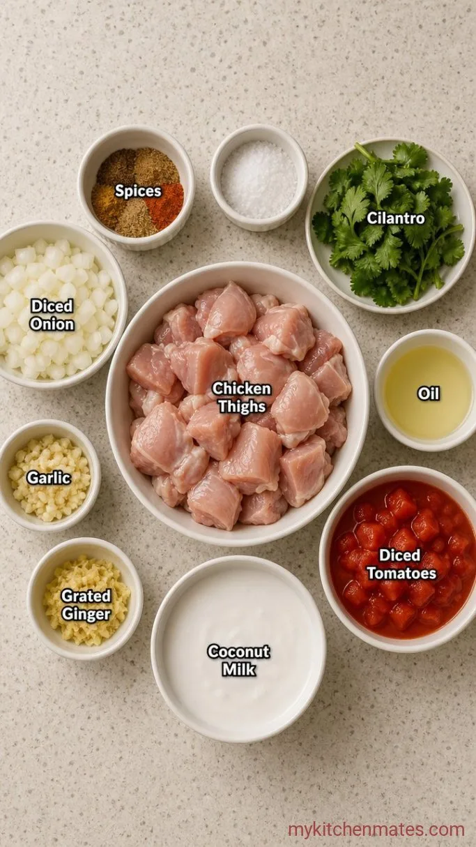25-Minute Instant Pot Chicken Curry Ingredients