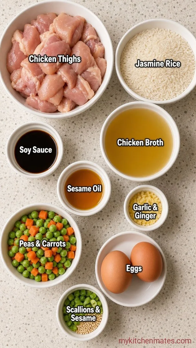 15-Minute Instant Pot Chicken Fried Rice Ingredients