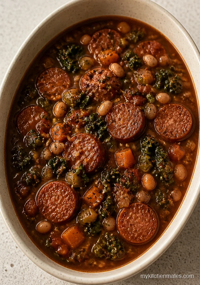Instant Pot Kale Soup with Beef Sausage