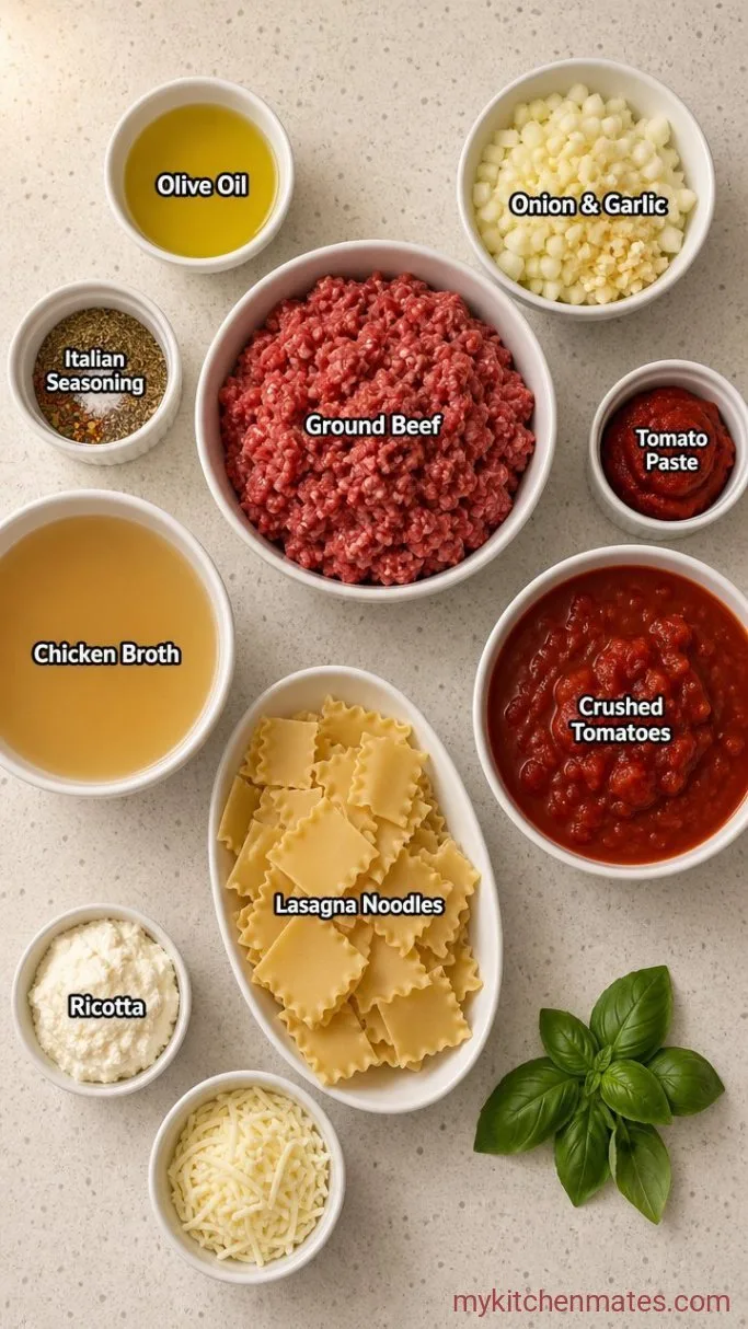 30-Minute Instant Pot Lasagna Soup Ingredients