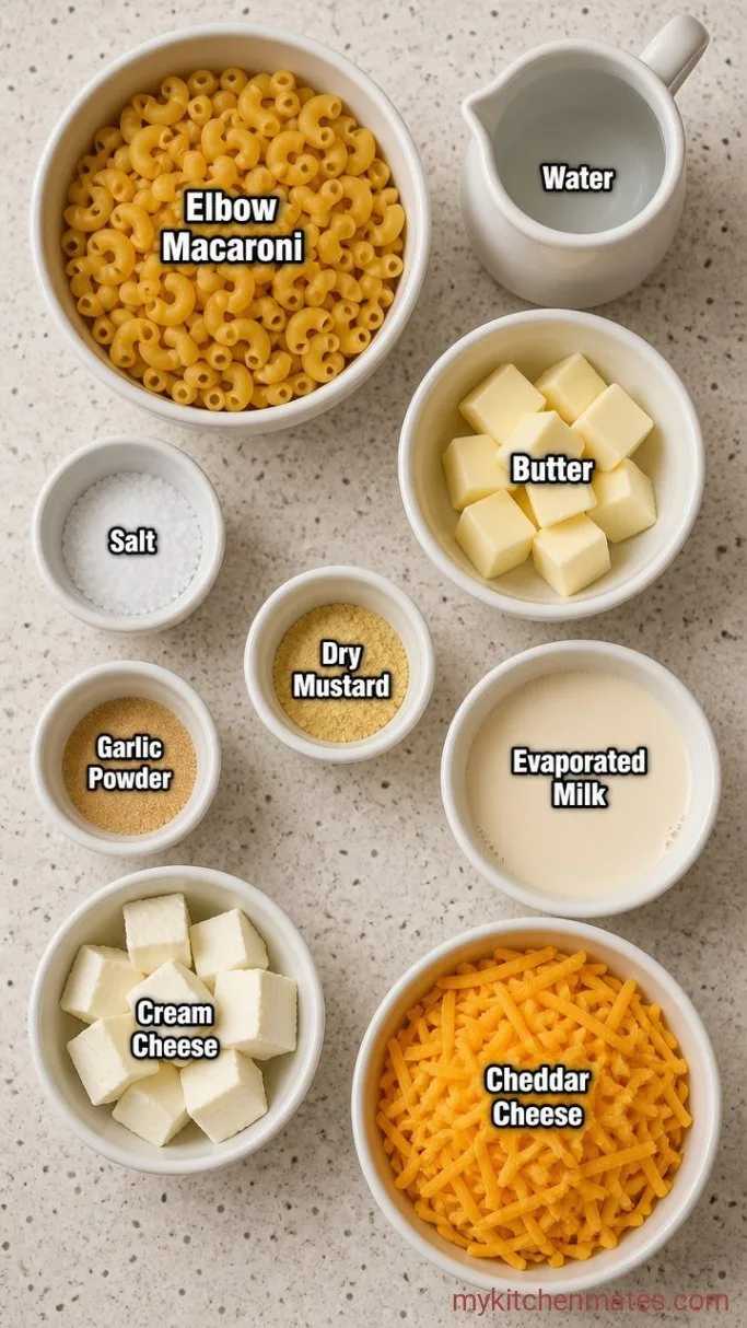 Creamy Instant Pot Mac and Cheese (5-Minute Cook Time) Ingredients