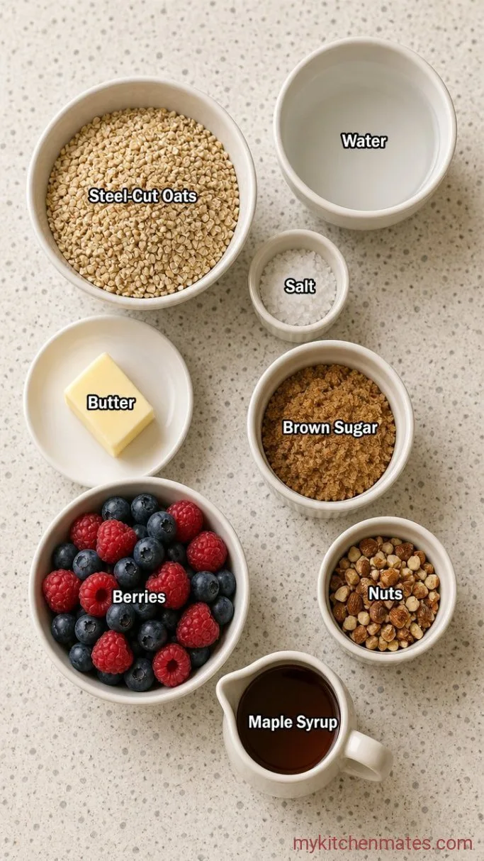 Creamy Instant Pot Oatmeal (No Stirring Needed) Ingredients