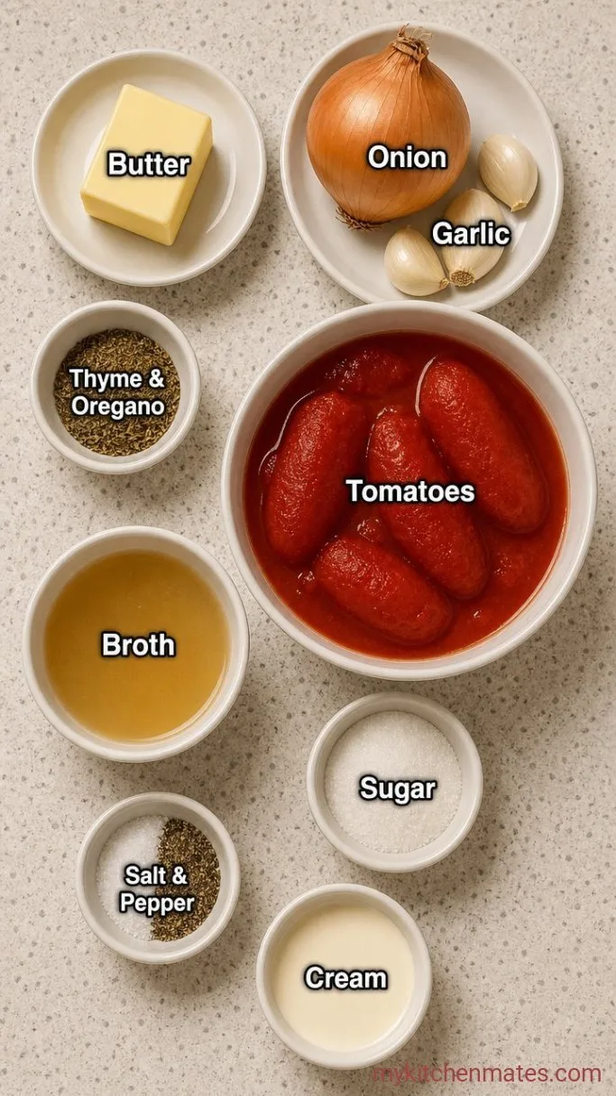 Creamy Instant Pot Tomato Soup (Ready in 30 Minutes) Ingredients