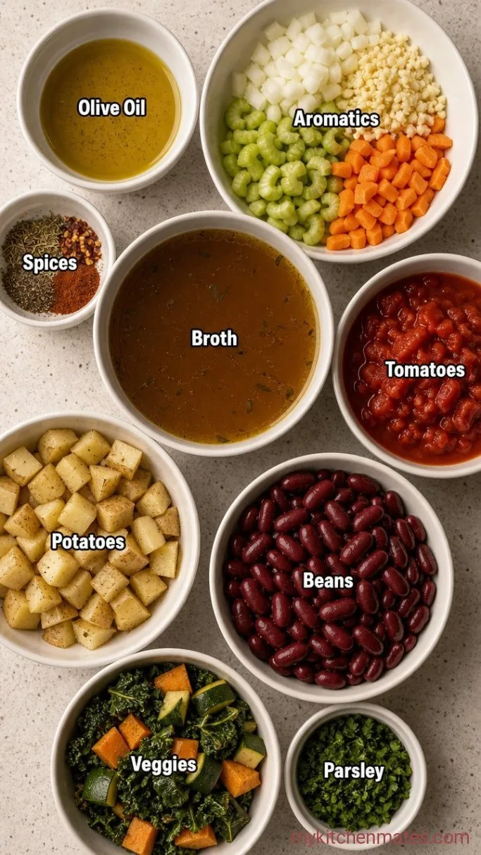 30-Minute Instant Pot Vegetable Soup Ingredients
