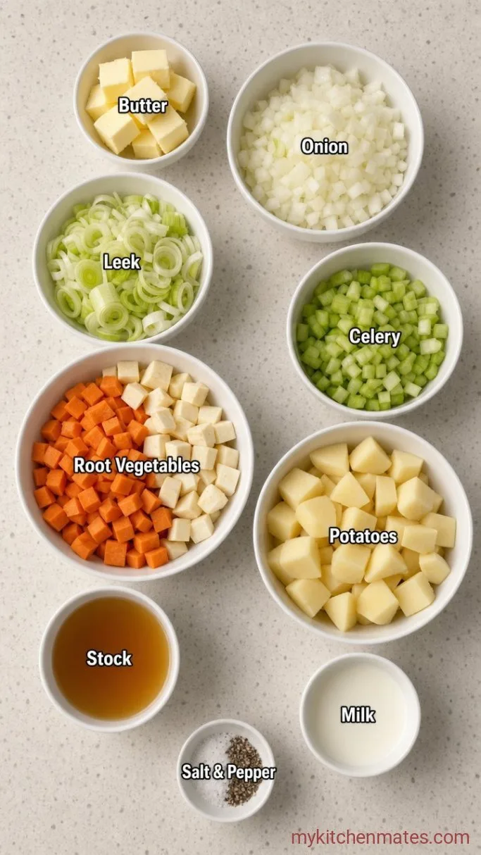 Creamy Irish Vegetable Soup (Ready in 45 Minutes) Ingredients