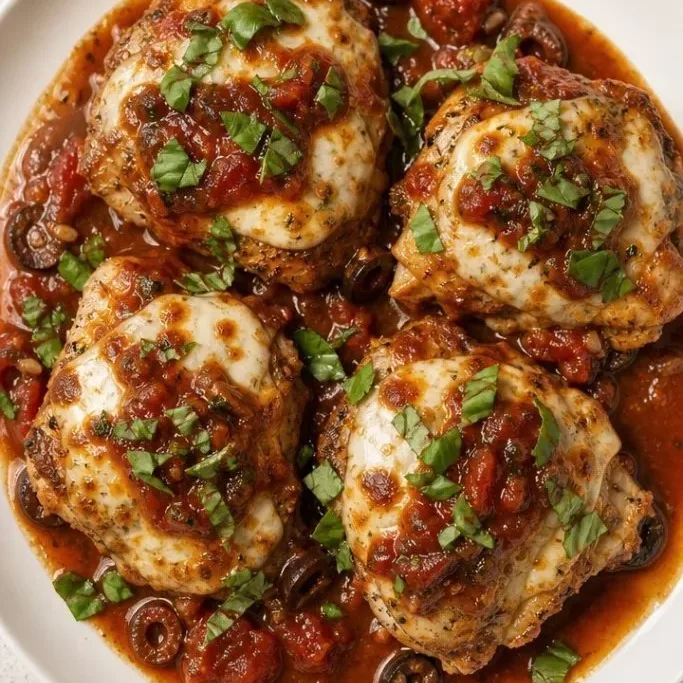 One-Pan Italian Baked Chicken with Mozzarella Italian Baked Chicken