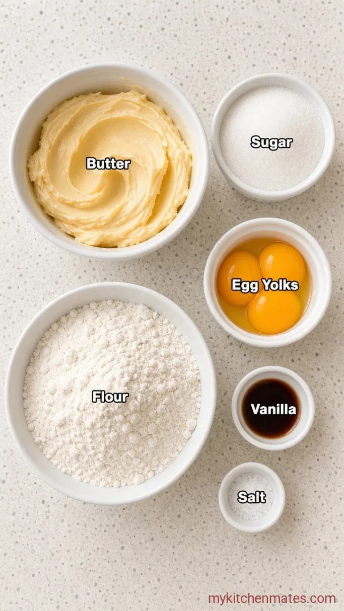 Buttery Italian Butter Cookies (6 Ingredients) Ingredients