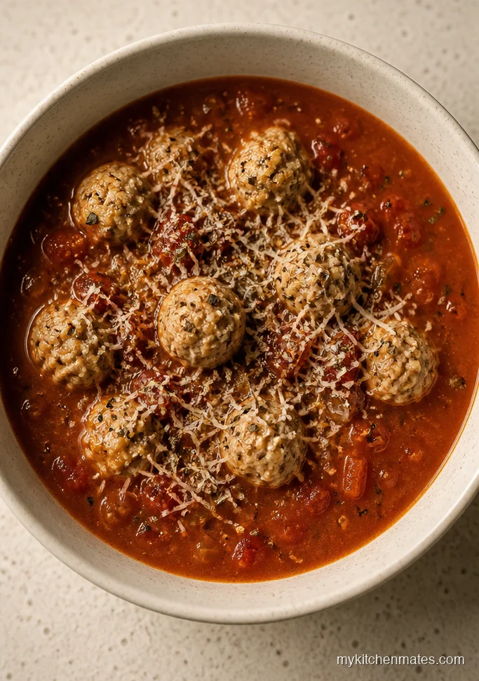 Italian Chicken Meatball Soup